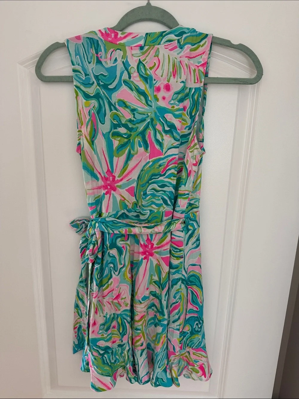 Lilly Pulitzer Girls Wrap Coverup in Teal, Pink & Green
